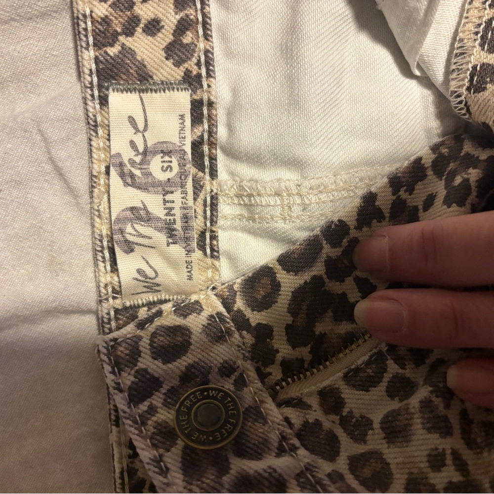 We The Free Leopard Print Denim Skirt - Picture 3 of 3